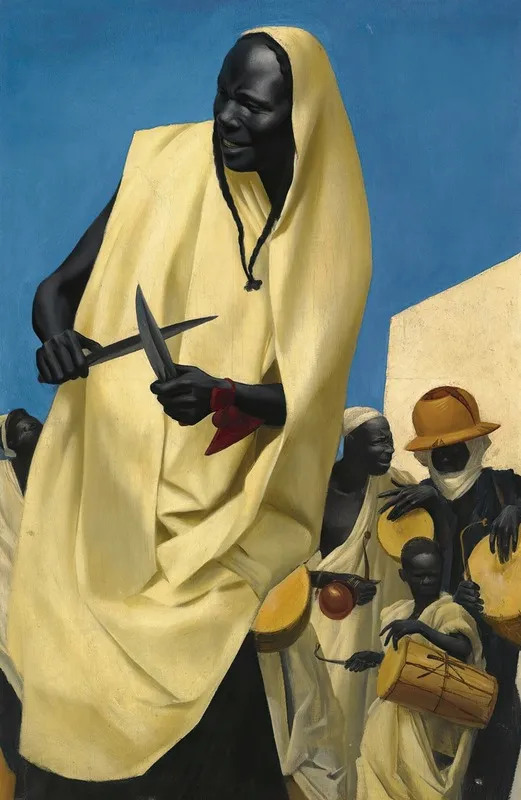 The Kuli Kuta Dance Niamey Wall Art by Alexandre Jacovleff - High-Resolution Digital Print