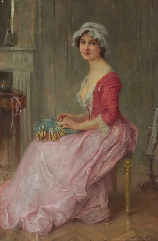 The Lace Maker 2 Wall Art by Charles Amable Lenoir - High-Resolution Digital Print