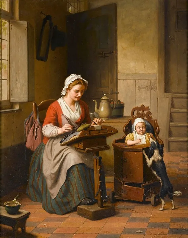 The Lacemaker 2 Wall Art by Basile De Loose - High-Resolution Digital Print