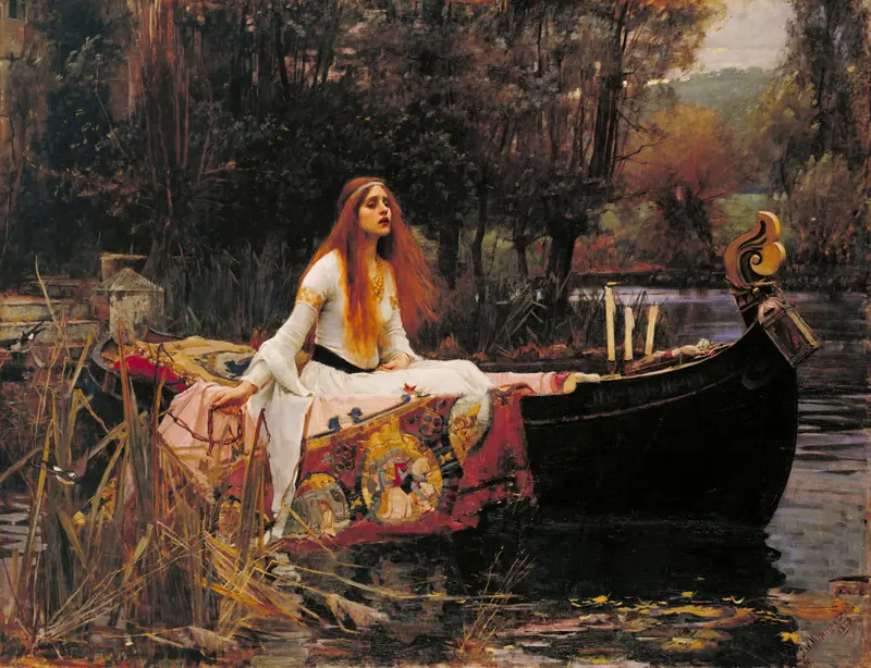 The Lady of Shalott Wall Art by John William Waterhouse - High-Resolution Digital Print