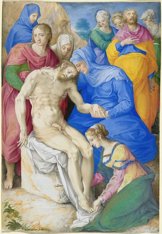 The Lamentation 2 Wall Art by Giulio Clovio - High-Resolution Digital Print