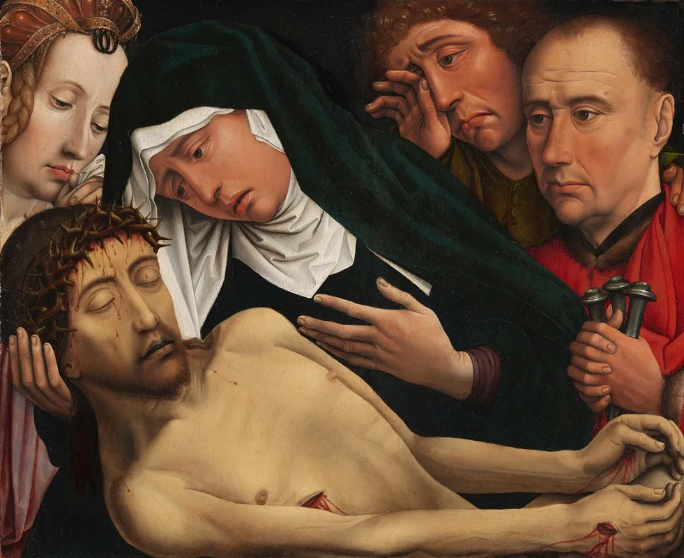 The Lamentation Of Christ 3 Wall Art by Colijn de Coter - High-Resolution Digital Print