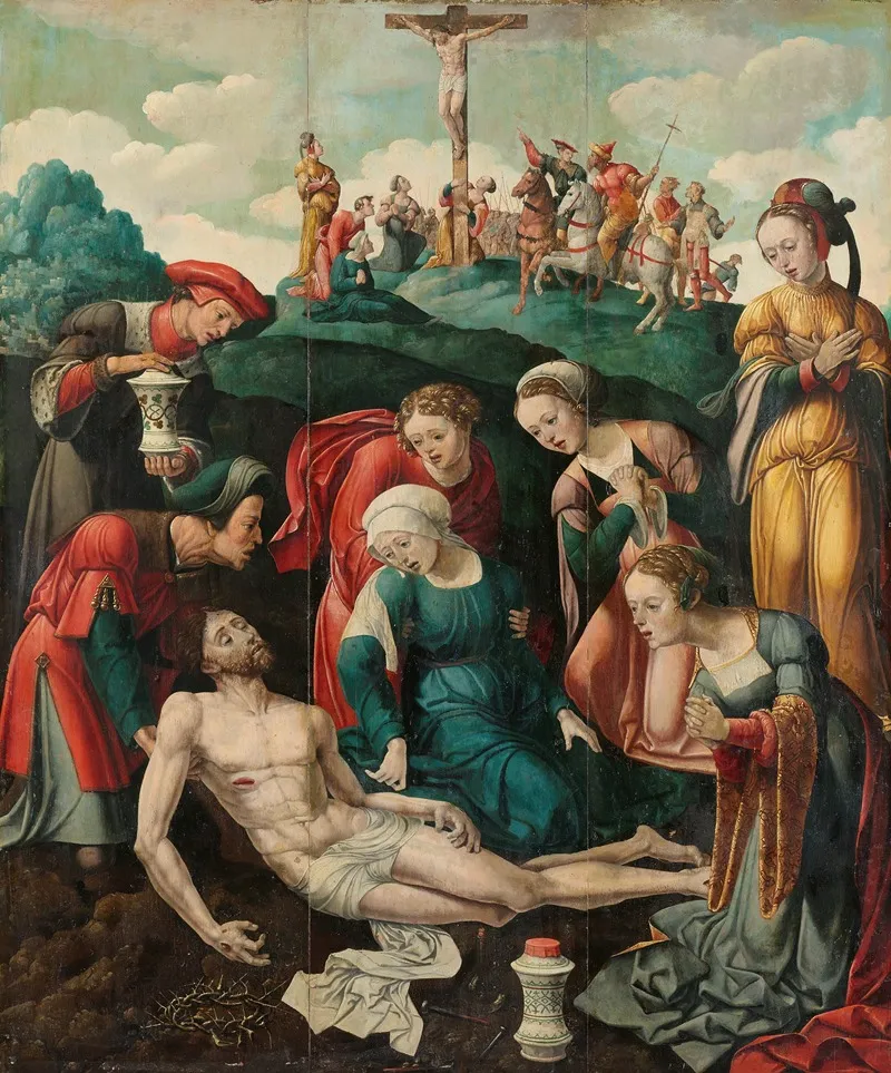 The Lamentation Of Christ 4 Wall Art by Cornelis Cornelisz II Buys - High-Resolution Digital Print
