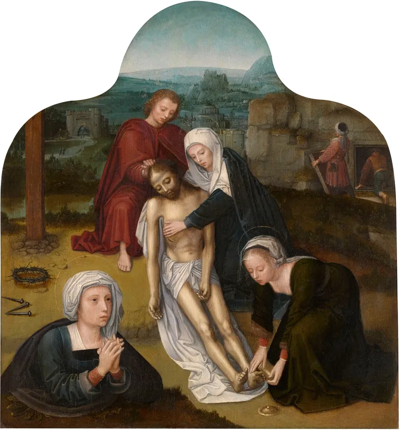 The Lamentation Over The Dead Christ 3 Wall Art by Adriaen Isenbrandt - High-Resolution Digital Print