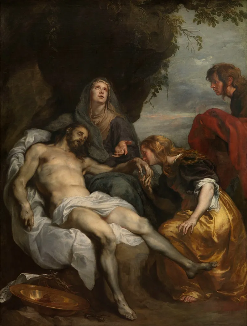 The Lamentation Over The Dead Christ 6 Wall Art by Anthony van Dyck - High-Resolution Digital Print