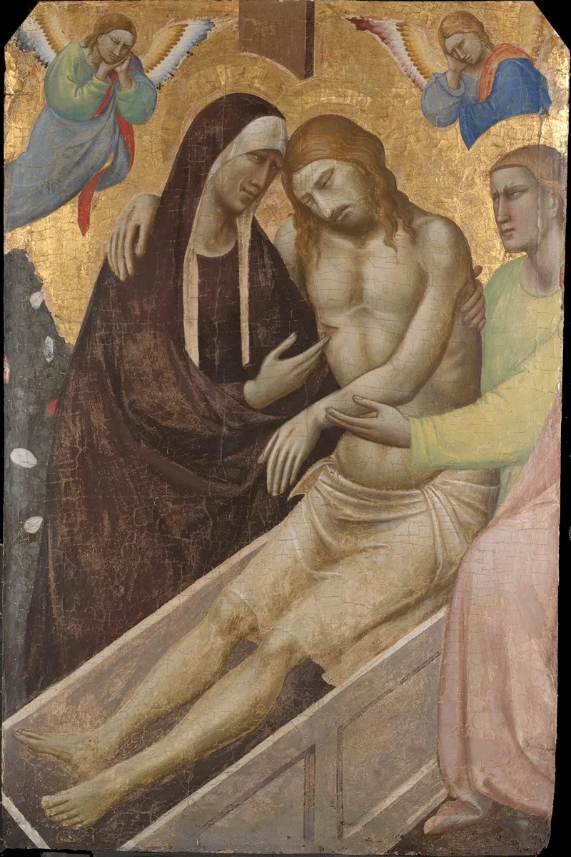 The Lamentation Over The Dead Christ Wall Art by Taddeo Gaddi - High-Resolution Digital Print