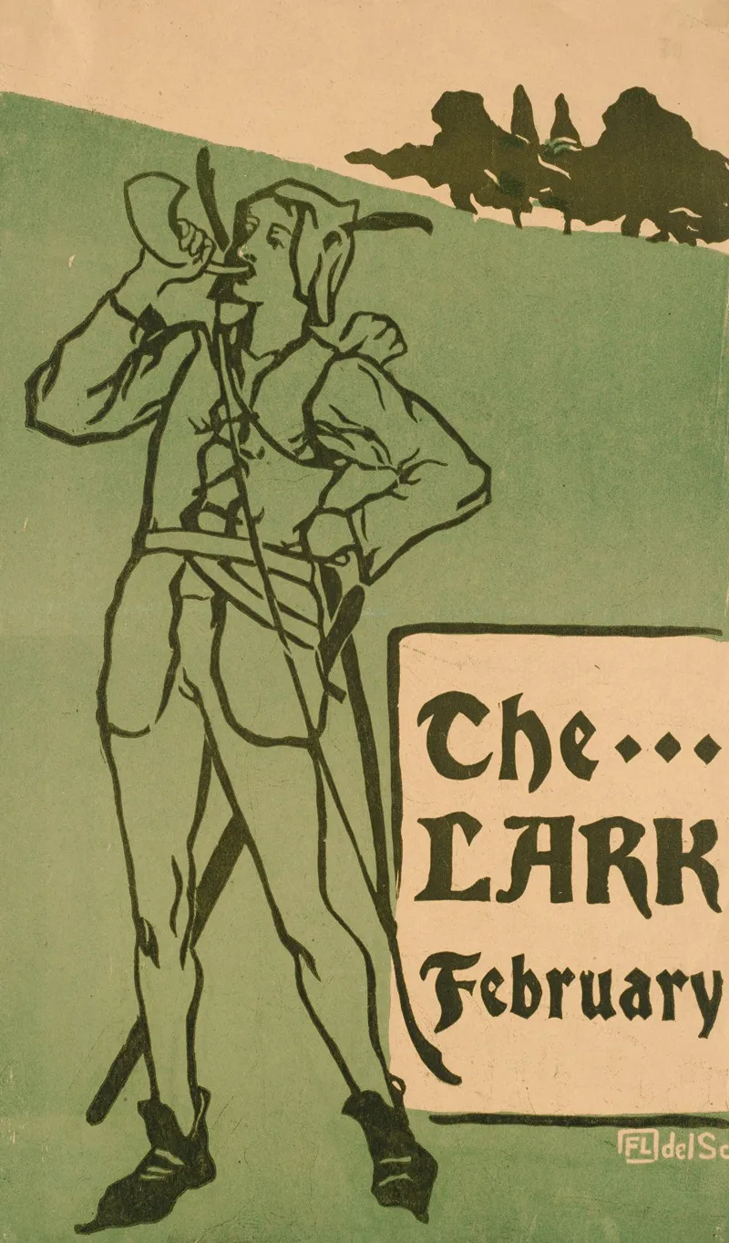 The Lark February Wall Art by Florence Lundborg - High-Resolution Digital Print