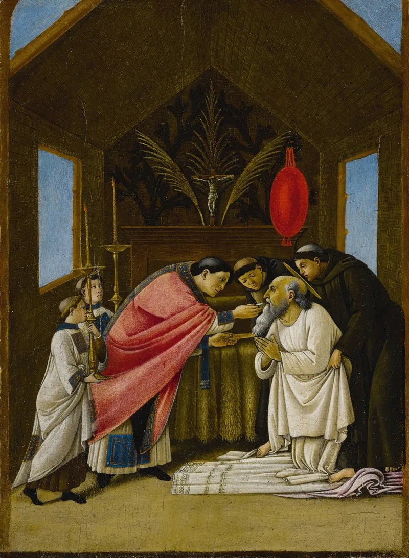 The Last Communion Of Saint Jerome Wall Art by Follower Of Botticelli - High-Resolution Digital Print