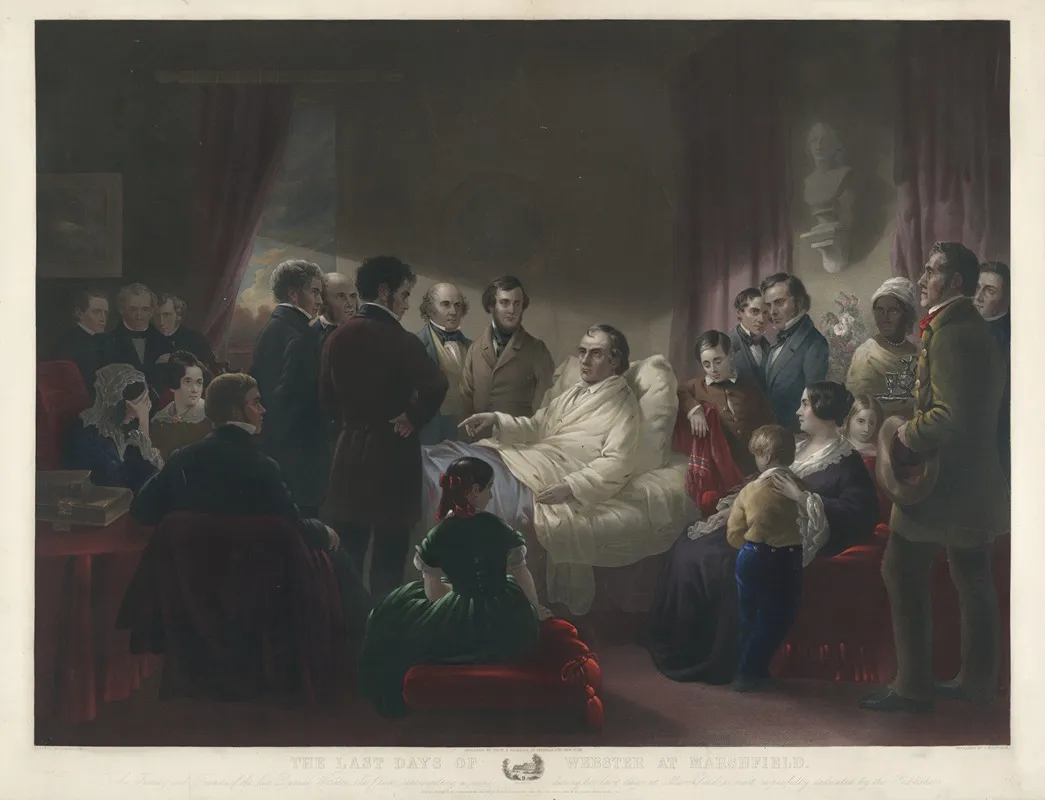 The Last Days Of Webster At Marshfield Wall Art by Charles Mottram - High-Resolution Digital Print