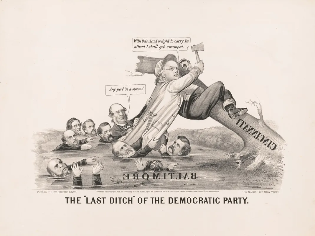 The Last Ditch Of The Democratic Party Wall Art by John Cameron - High-Resolution Digital Print