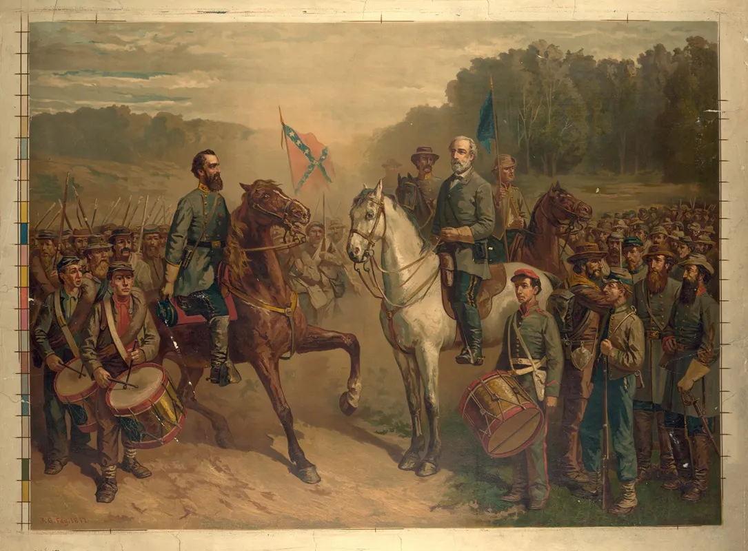 The Last Meeting Between Gen Lee And Jackson Wall Art by J.G. Fay - High-Resolution Digital Print