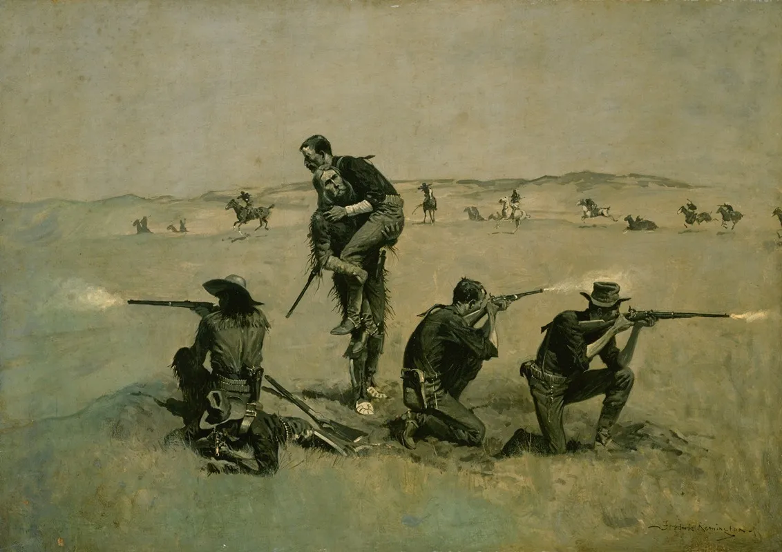 The Last Stand Wall Art by Frederic Remington - High-Resolution Digital Print