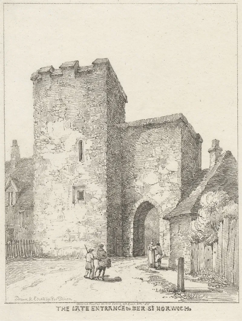 The Late Entrance To Ber Street Norwich Wall Art by Robert Dixon - High-Resolution Digital Print