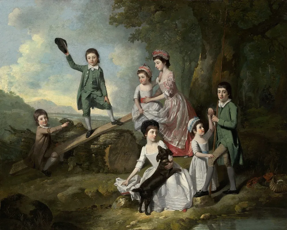 The Lavie Children Wall Art by Johan Joseph Zoffany - High-Resolution Digital Print