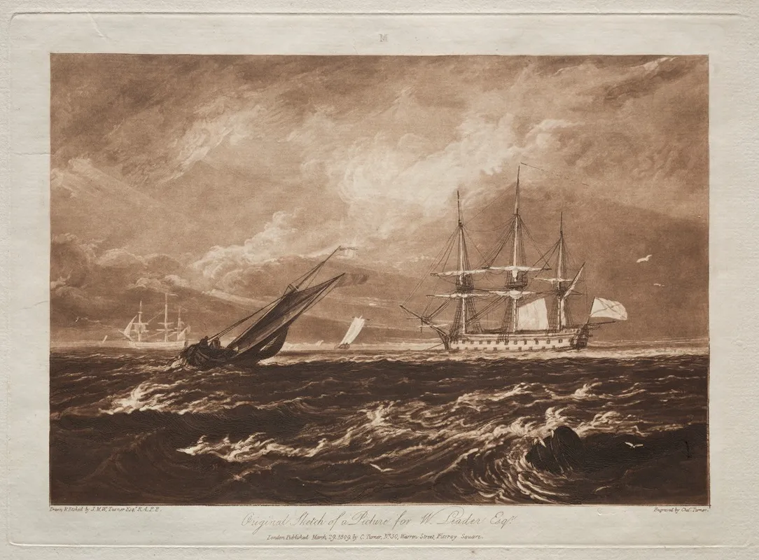 The Leader Sea Piece Wall Art by Joseph Mallord William Turner - High-Resolution Digital Print