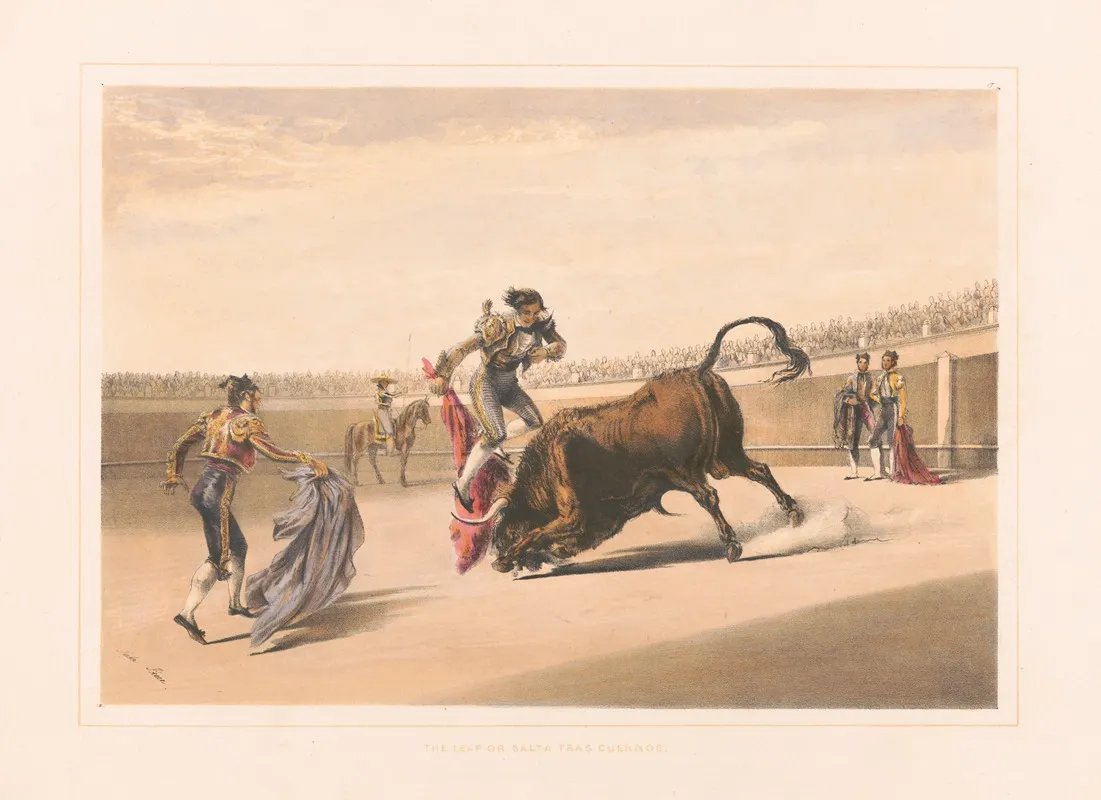 The Leap Or Salta Tras Cuernos Wall Art by William Henry Lake Price - High-Resolution Digital Print