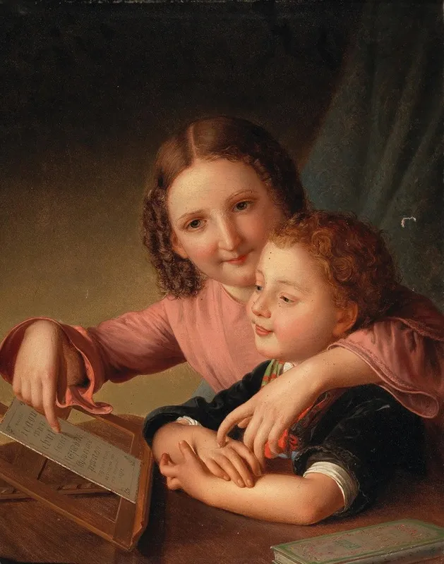 The Lesson 4 Wall Art by Johann Baptist Reiter - High-Resolution Digital Print
