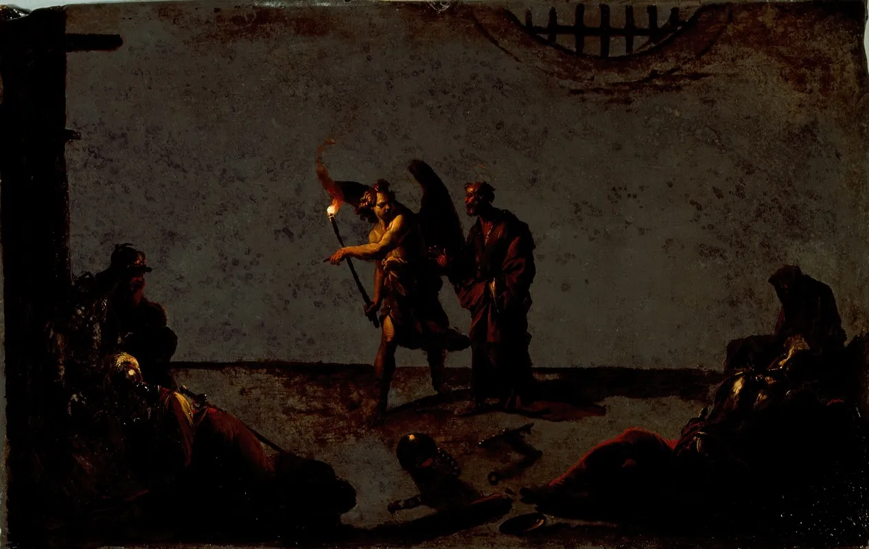 The Liberation Of Saint Peter 5 Wall Art by Leonaert Bramer - High-Resolution Digital Print