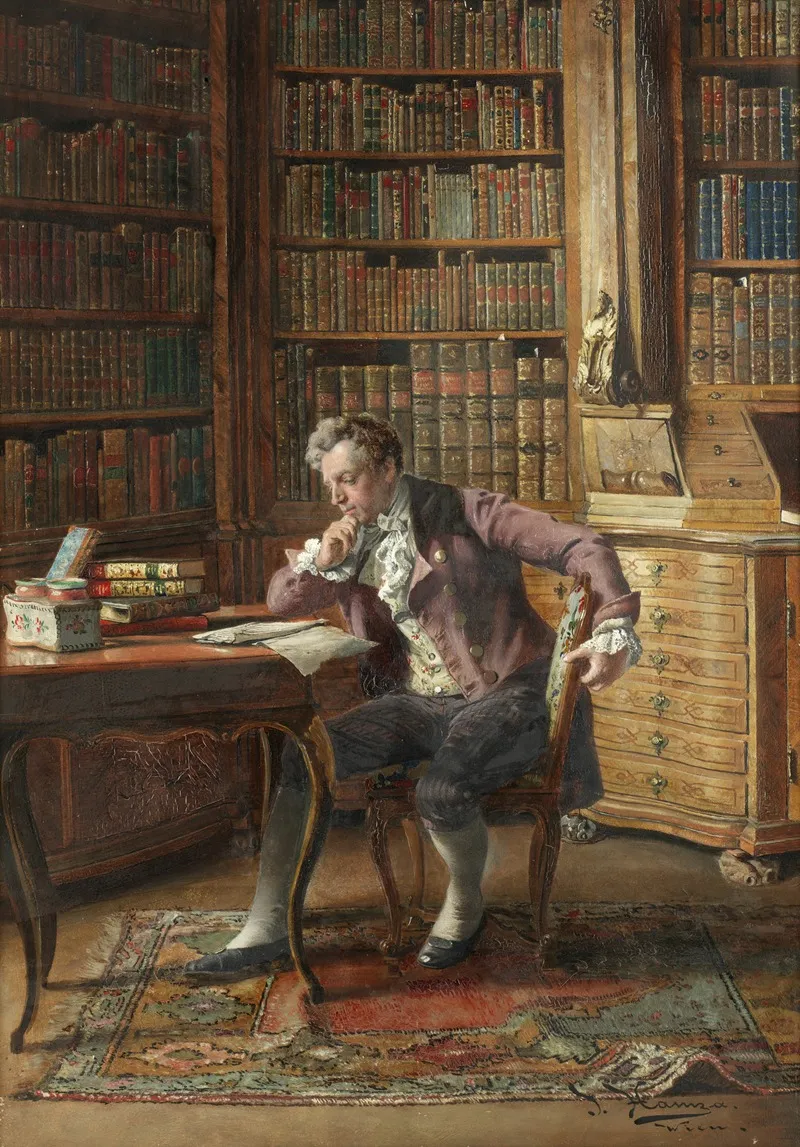 The Library Wall Art by Johann Hamza - High-Resolution Digital Print