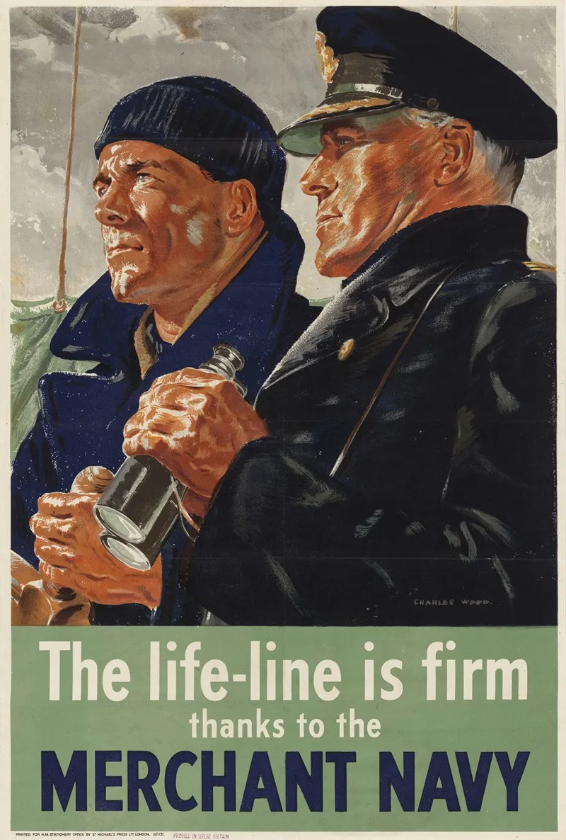 The Life Line Is Firm Thanks To The Merchant Navy Wall Art by Charles Wood - High-Resolution Digital Print