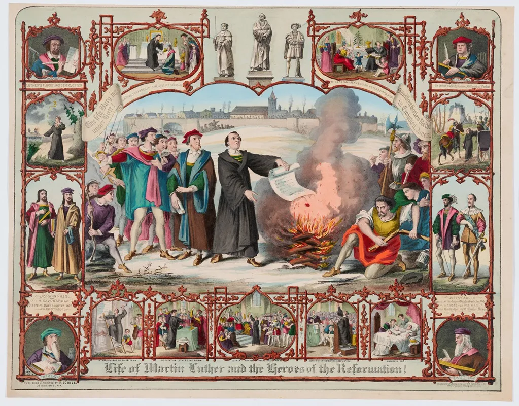 The Life Of Martin Luther And The Heroes Of The Reformation Wall Art by H. Breul - High-Resolution Digital Print