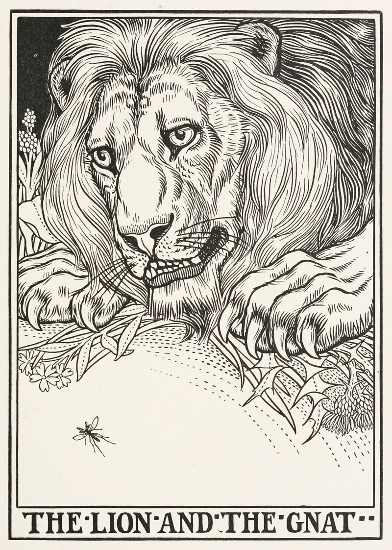 The Lion And The Gnat 3 Wall Art by Percy J. Billinghurst - High-Resolution Digital Print
