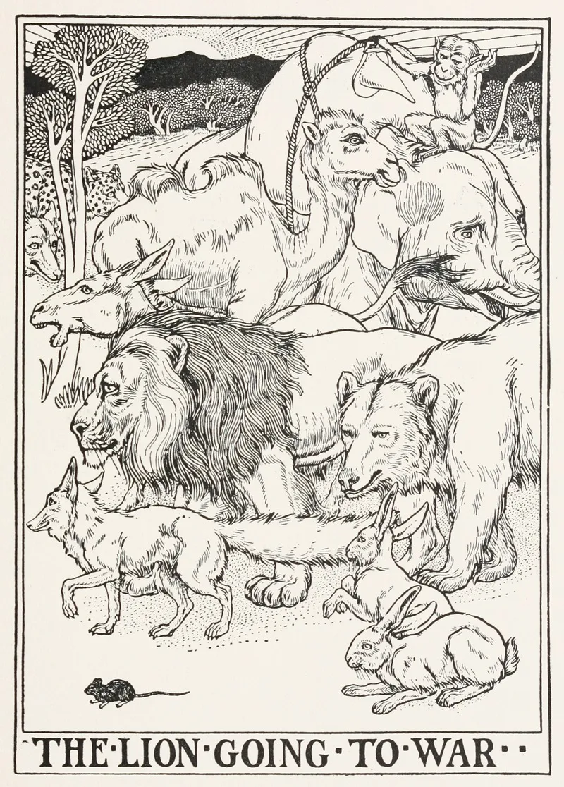 The Lion Going To War Wall Art by Percy J. Billinghurst - High-Resolution Digital Print
