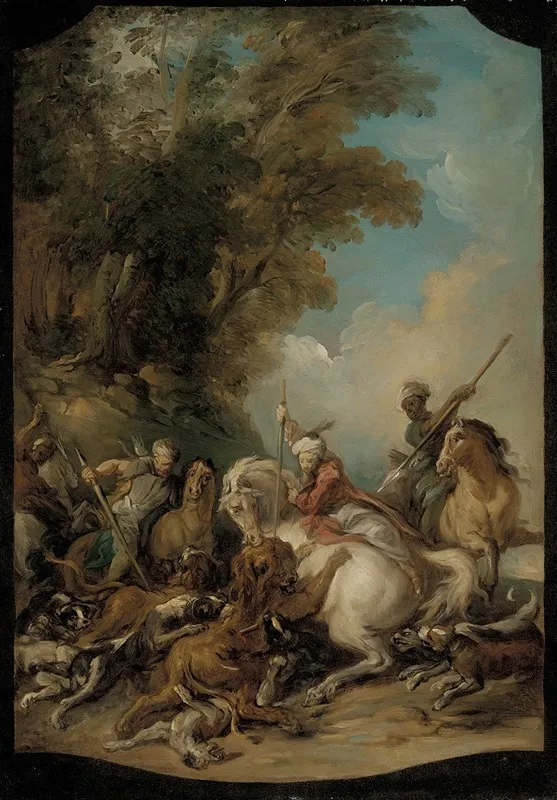 The Lion Hunt Wall Art by Jean-François de Troy - High-Resolution Digital Print