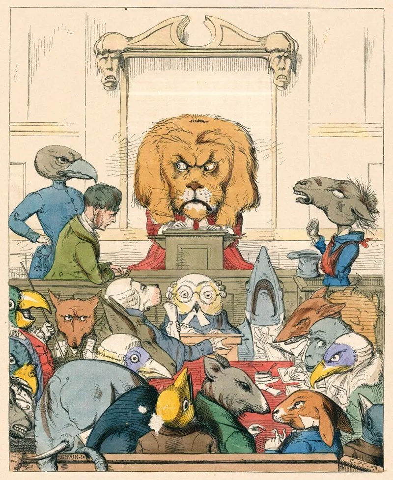 The Lions Court Wall Art by Charles Henry Bennett - High-Resolution Digital Print
