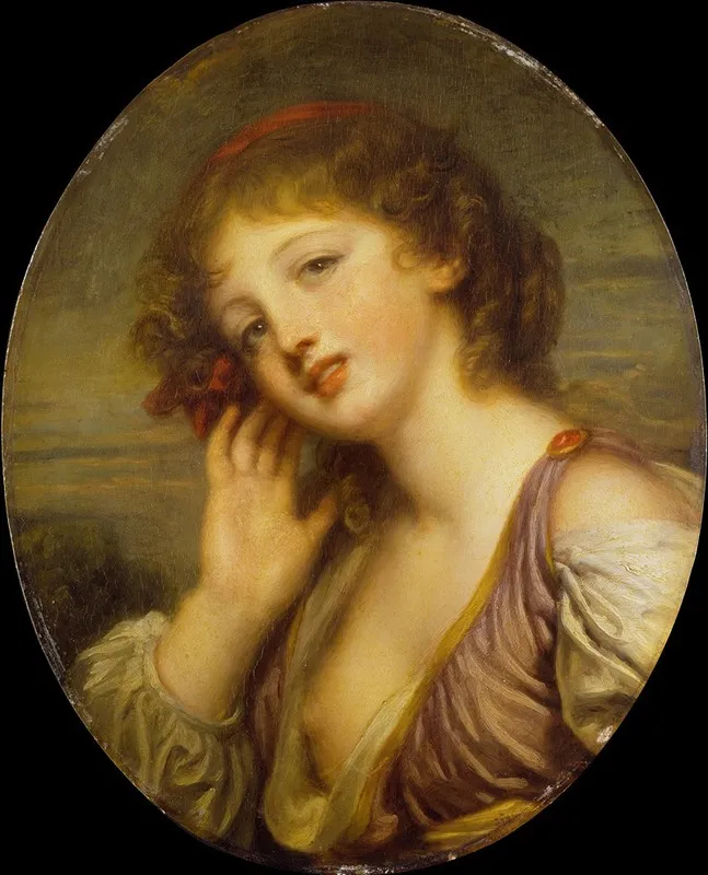 The Listening Woman Wall Art by Jean-Baptiste Greuze - High-Resolution Digital Print