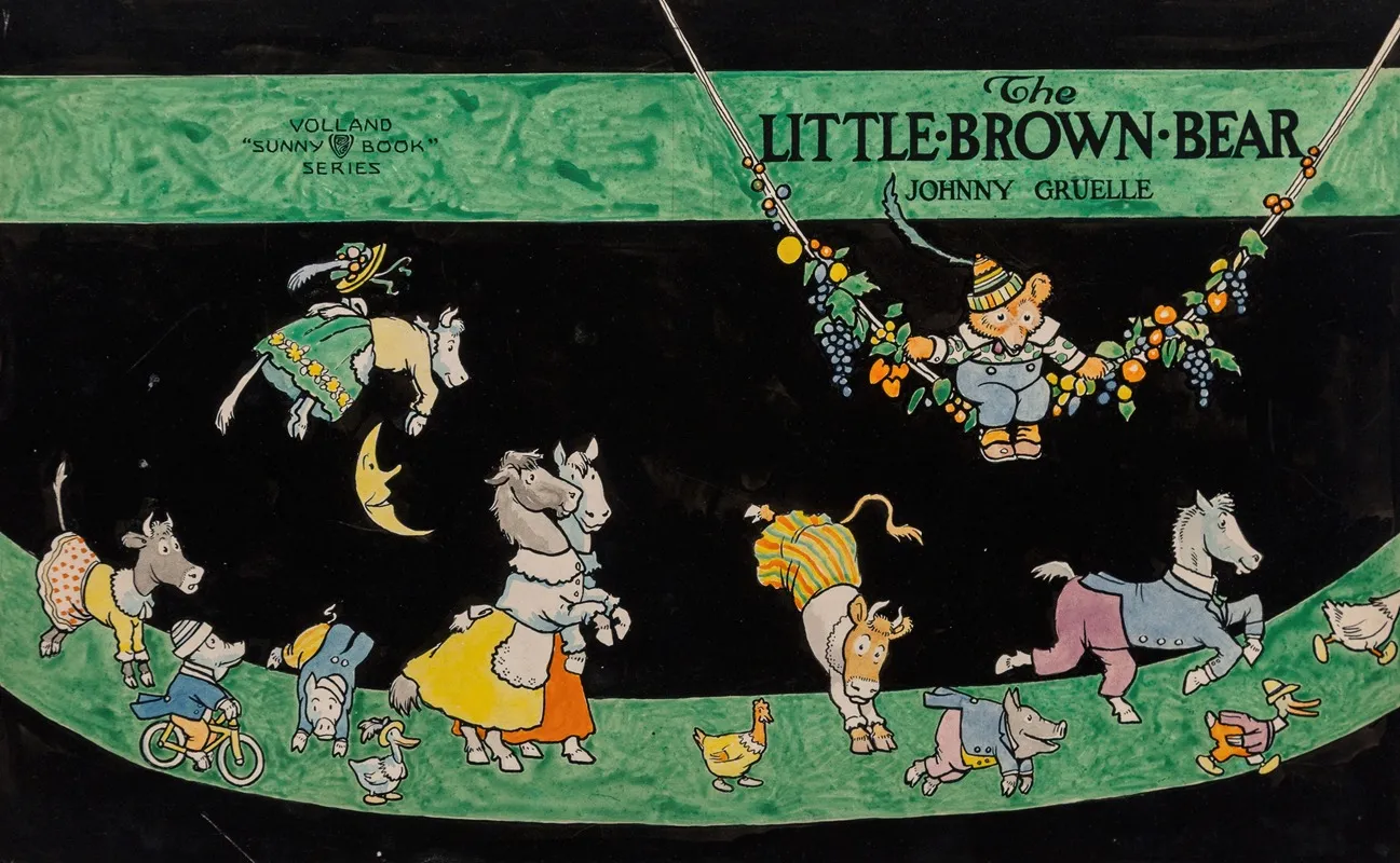 The Little Brown Bear Book Cover Wall Art by Johnny Gruelle - High-Resolution Digital Print