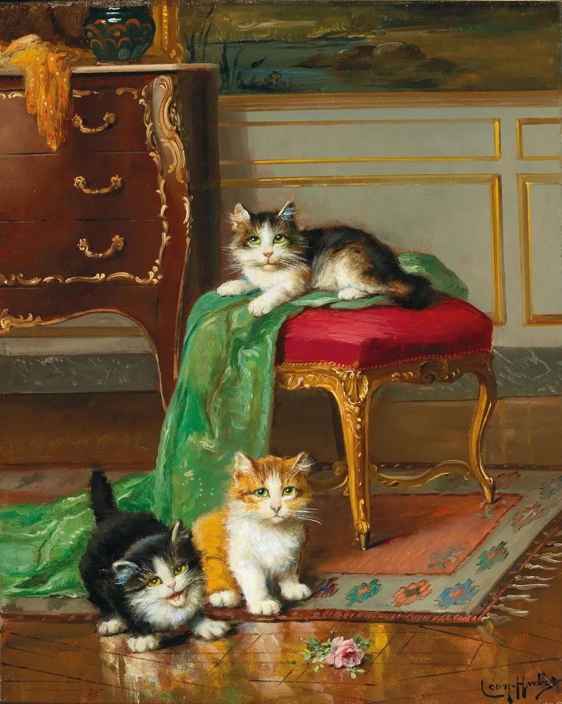 The Little Darlings Wall Art by Leon Charles Huber - High-Resolution Digital Print
