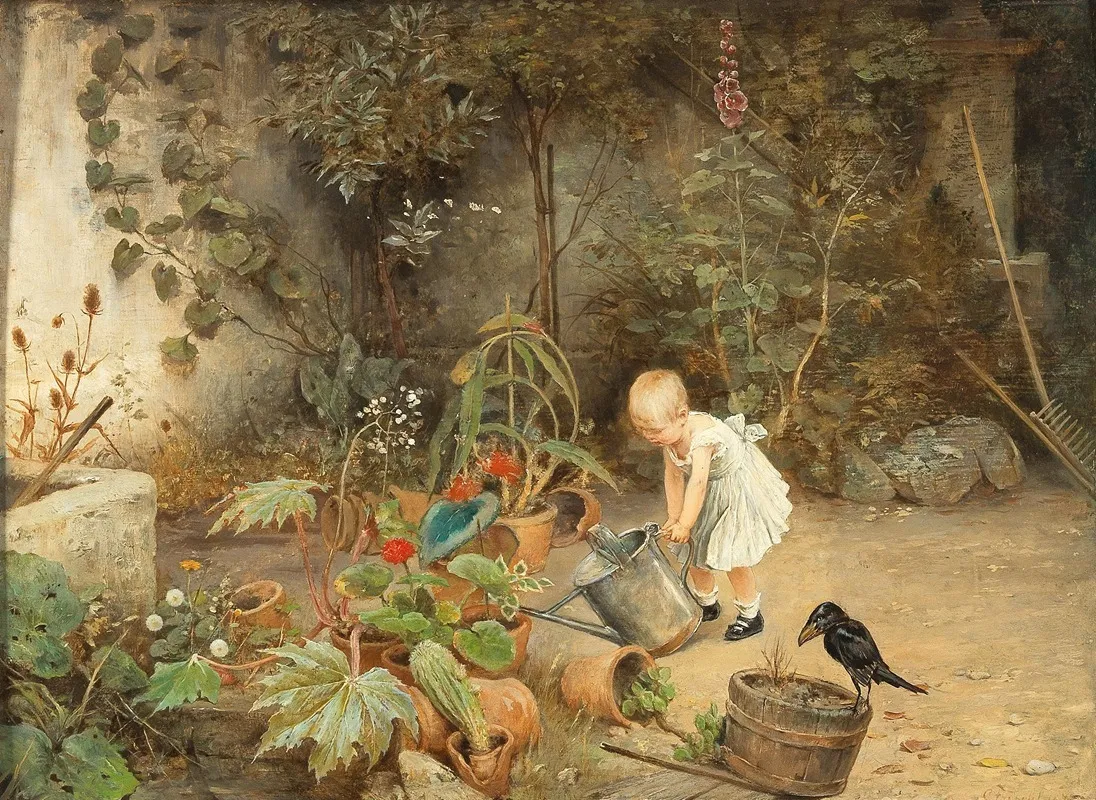 The Little Gardener 2 Wall Art by Carl Fröschl - High-Resolution Digital Print