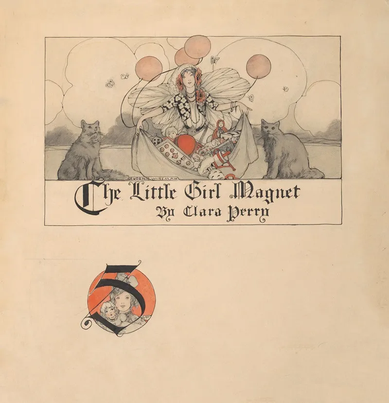 The Little Girl Magnet By Clara Perry Wall Art by Eugenie M. Wireman - High-Resolution Digital Print