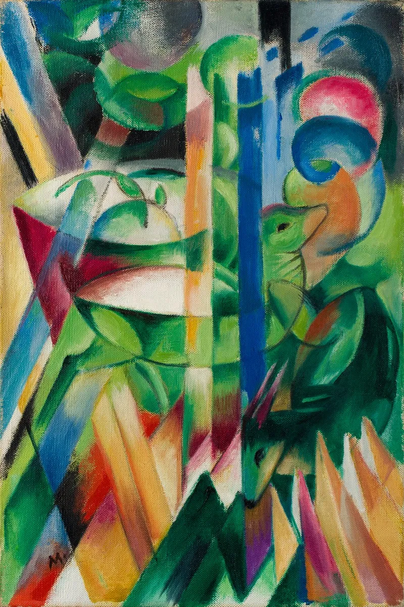 The Little Mountain Goats Wall Art by Franz Marc - High-Resolution Digital Print