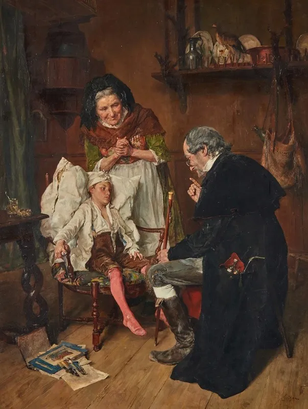 The Little Patient Wall Art by François-Adolphe Grison - High-Resolution Digital Print