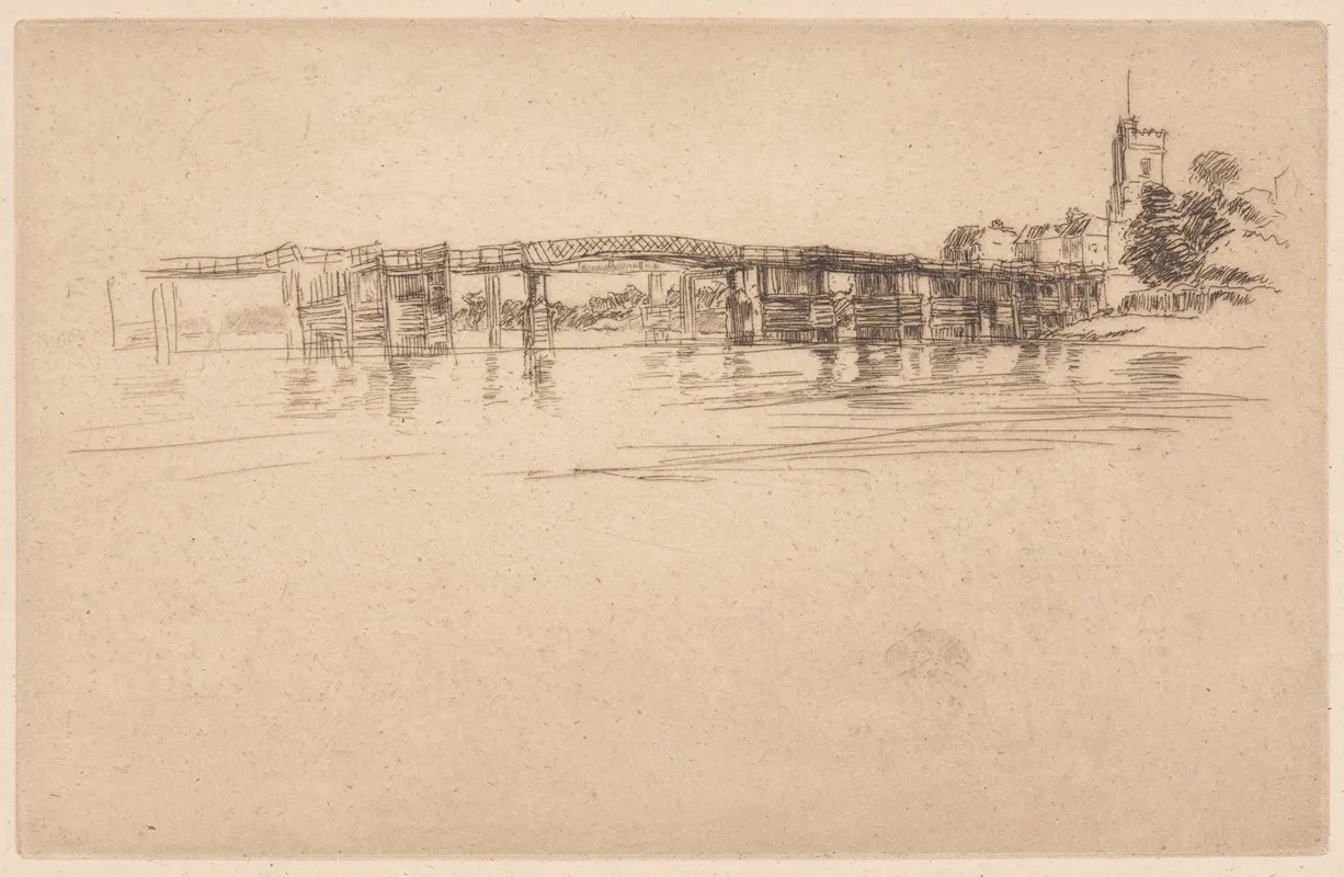 The Little Putney No 1 Wall Art by James Abbott McNeill Whistler - High-Resolution Digital Print