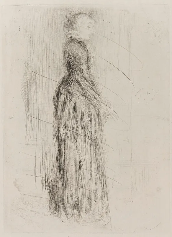 The Little Velvet Dress Wall Art by James Abbott McNeill Whistler - High-Resolution Digital Print