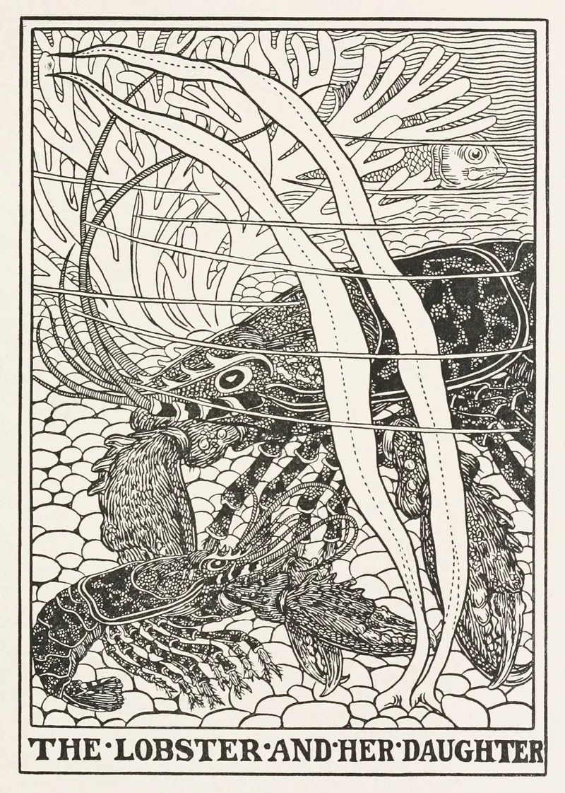 The Lobster And Her Daughter Wall Art by Percy J. Billinghurst - High-Resolution Digital Print
