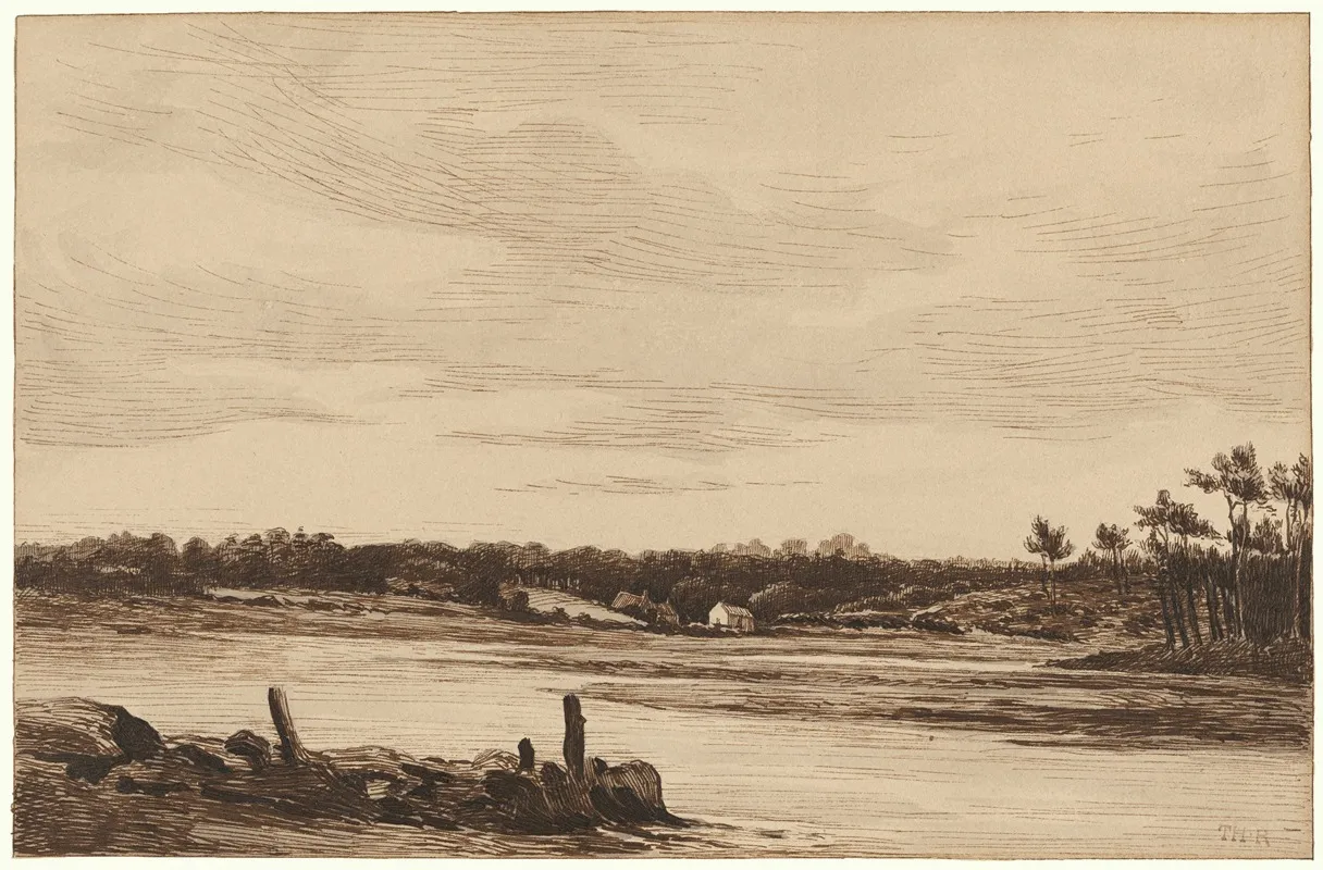 The Loing River At The Edge Of The Forest Of Fontainebleau