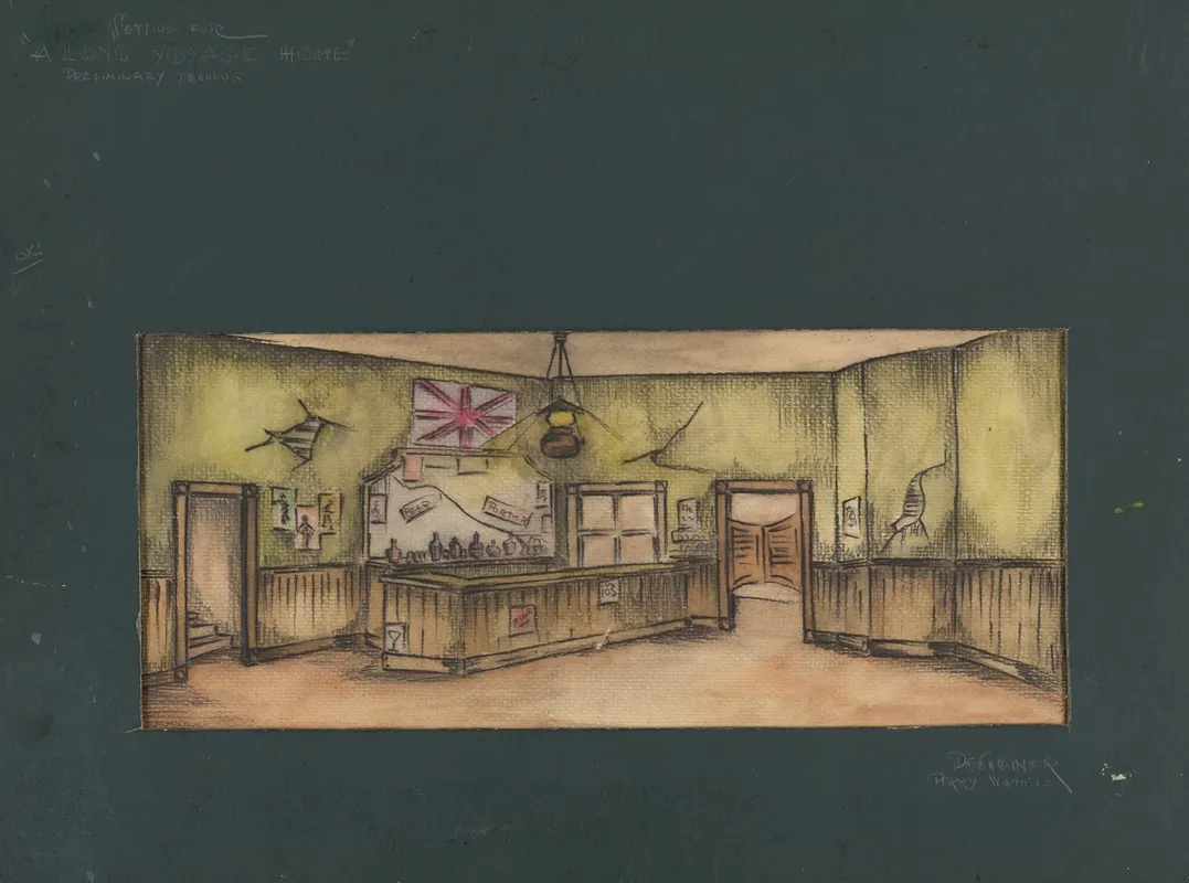 The Long Voyage Home Preliminary Drawing Of Setting