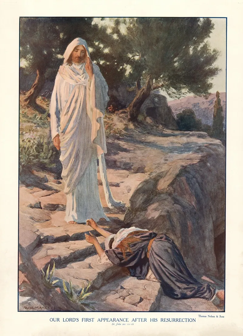 The Lords First Apperance After His Resurrection Wall Art by William Henry Margetson - High-Resolution Digital Print