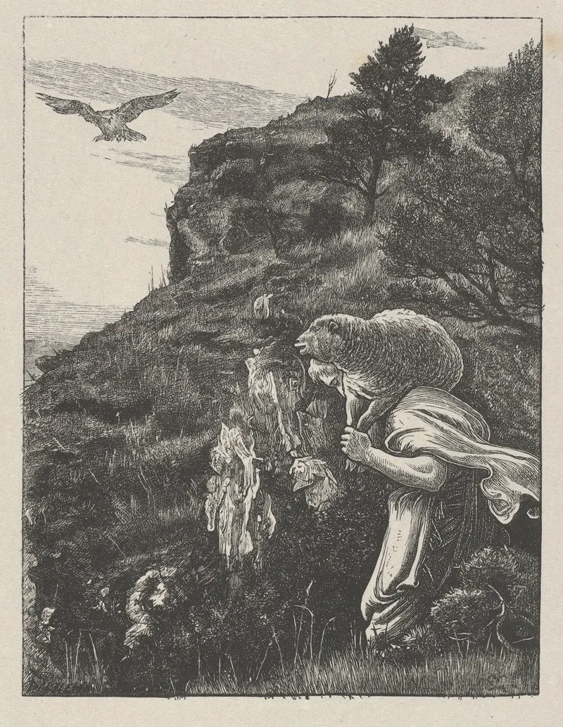 The Lost Sheep Wall Art by Sir John Everett Millais - High-Resolution Digital Print