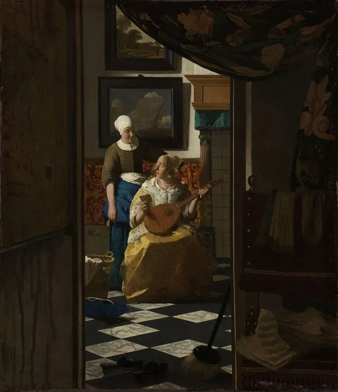 The Love Letter 15 Wall Art by Johannes Vermeer - High-Resolution Digital Print