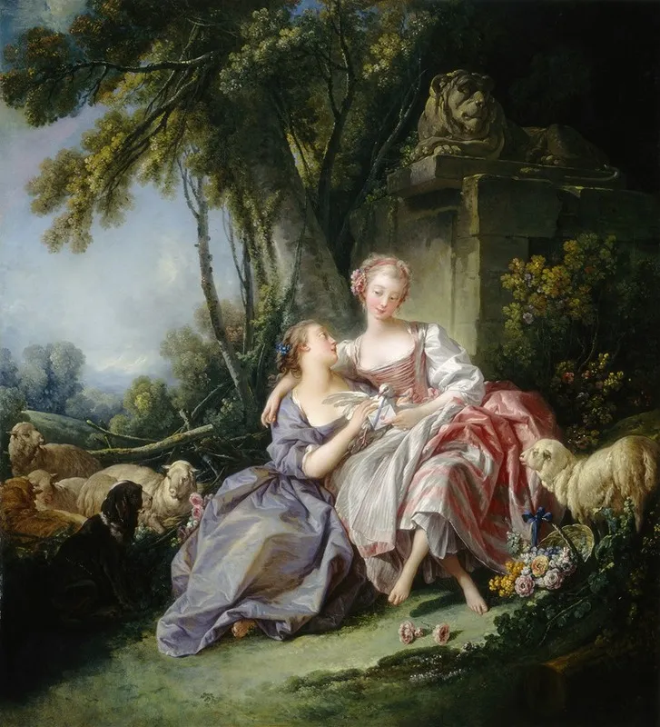 The Love Letter Wall Art by François Boucher - High-Resolution Digital Print