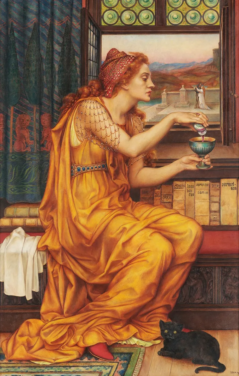 The Love Potion Wall Art by Evelyn De Morgan - High-Resolution Digital Print