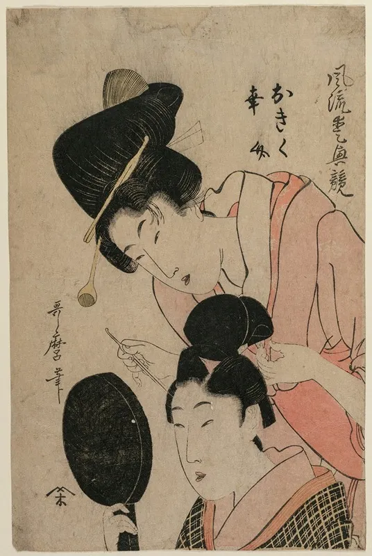 The Lovers Okiku And Kozuke From The Series An Elegant Comparison Of Charming Features