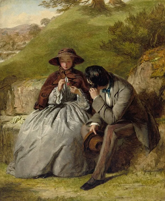 The Lovers Wall Art by William Powell Frith - High-Resolution Digital Print