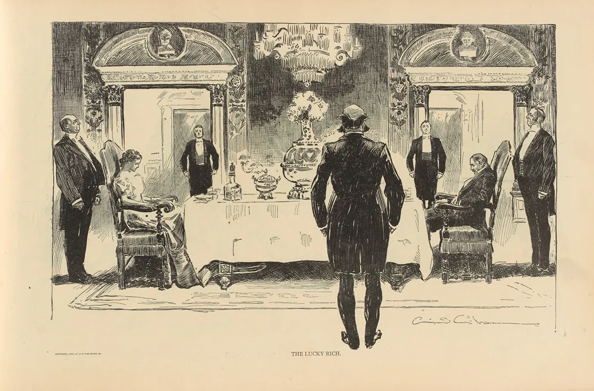 The Lucky Rich Wall Art by Charles Dana Gibson - High-Resolution Digital Print