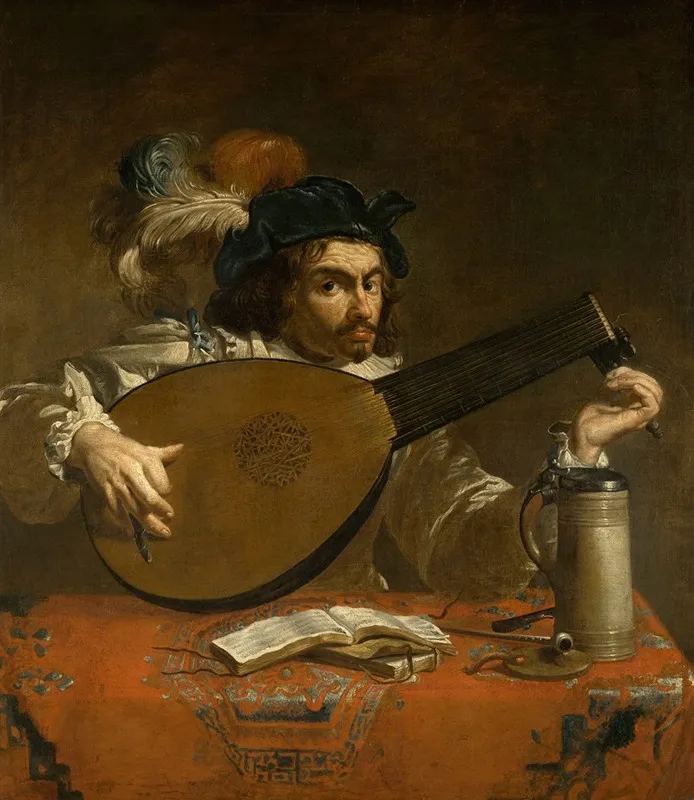 The Lute Player 12 Wall Art by Theodoor Rombouts - High-Resolution Digital Print